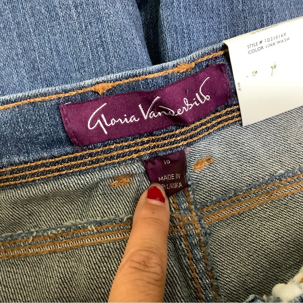 Gloria Vanderbilt Dark Blue Ankle Jeans size 10 . NWT - Picture 6 of 11